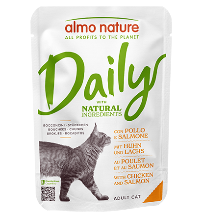 Almo Nature Daily con Pollo e Salmone 70 g – Cibo Completo per Gatti Adulti Almo Nature Daily con Pollo e Salmone 70 g – Cibo Completo per Gatti Adulti